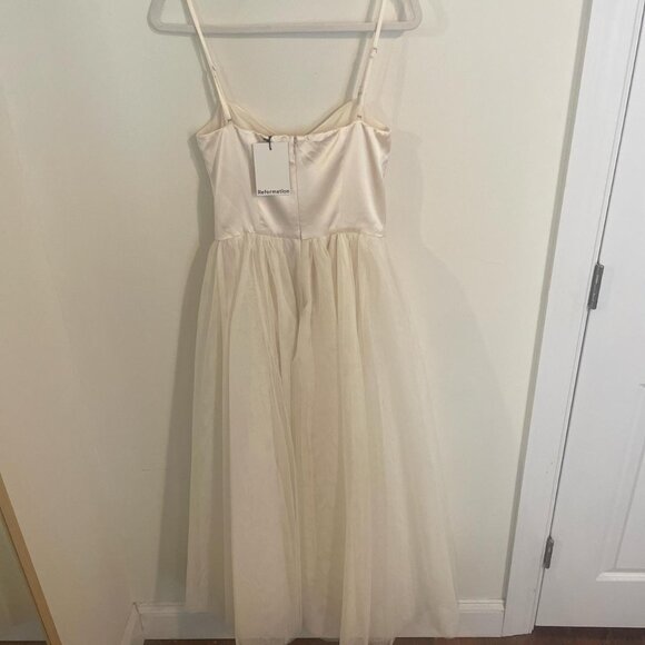 Reformation Alouette Dress in Fior Di Latte - Picture 4 of 4